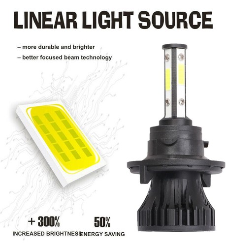 For Chevy Cruze 2011-2015 6000K LED Headlight Hi/Lo + Fog Light Combo 4X Bulbs - Picture 7 of 11