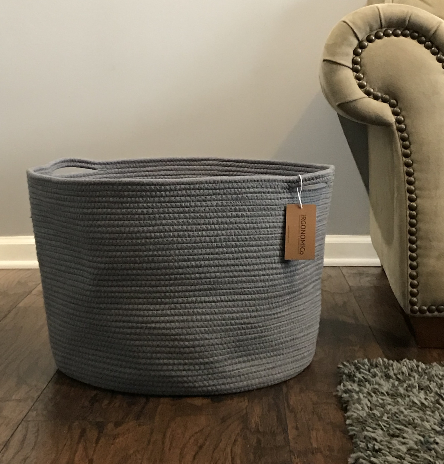 Irgonomico Cotton Rope Basket 236x177x138 Extra Large Boho Blanket Basket Ebay Irgonomico Cotton Rope Basket 236x177x138 Extra Large Boho Blanket Basket Ebay