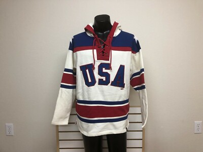 USA OLYMPIC HOCKEY  47 Brand Superior Lacer Hoodie  Miracle on Ice Size Small