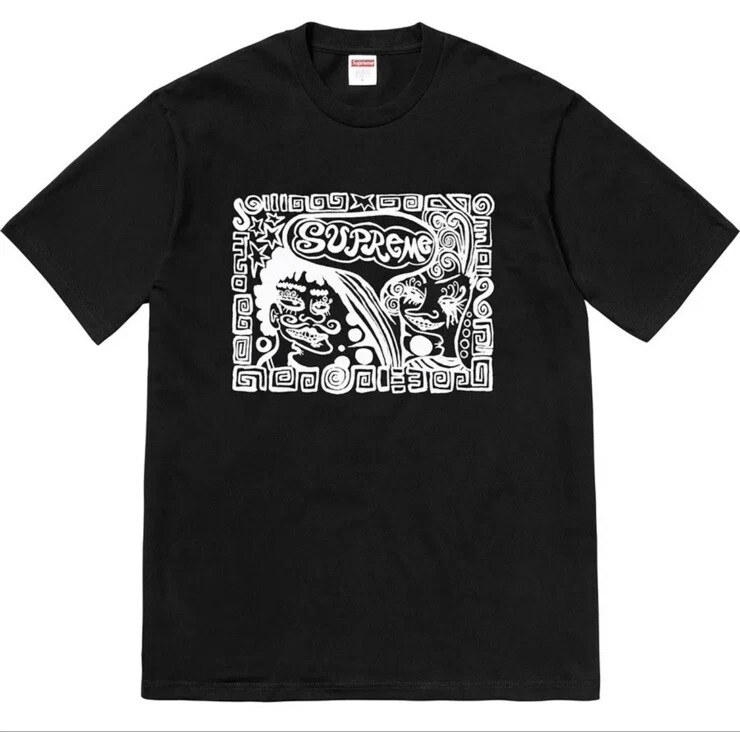 Tee shirt noir Supreme Faces taille XL SS18