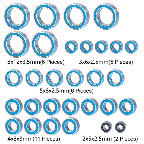 FLYXM 30x 1/18 Blue Sealed Bearing For 1:18 Axial UTB18 Capra Buggy RC ABEC3 P6 - Picture 3 of 10