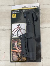 Petite Pompe à Vélo Dunlop avec Support pour Cadre + Embout Valve (A2-19/5)