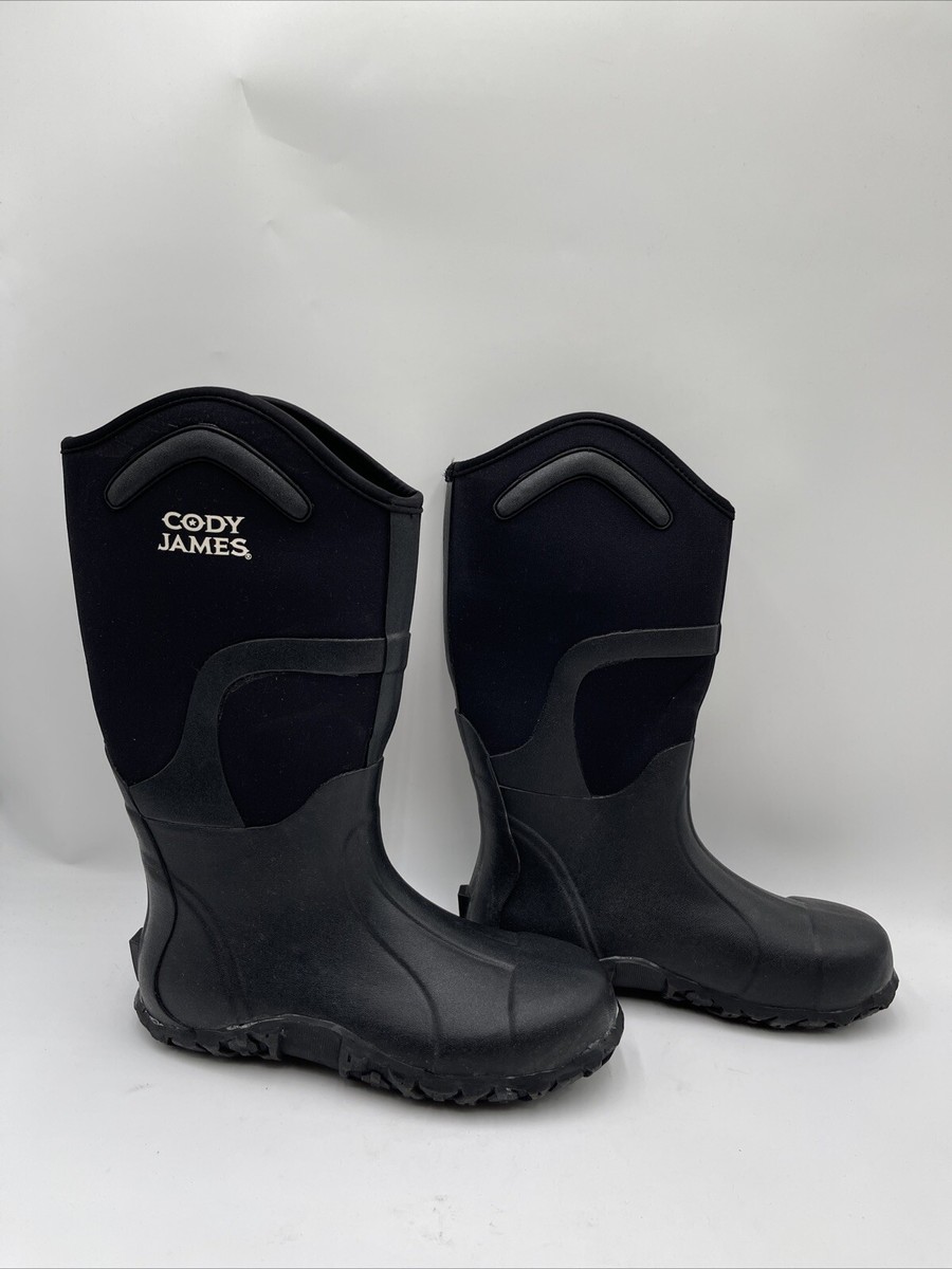Men's Cody James Men's Rubber Work Boots Black Size 9D