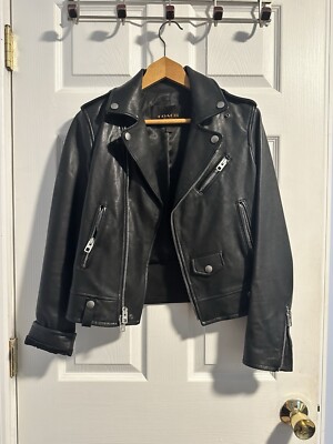 COACH Women's Leather Moto Jacket Size 2