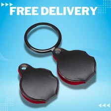 TEOYALL 10X Small Magnifying Glass, 2 PCS Mini Pocket Magnifier Folding Magnify
