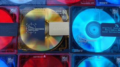 80's ALIVE MD ミニディスク mini disc Rare Panasonic MiniDisc Black 74-min AY-MD74 / Vintage Very Good