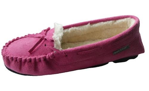 Dunlop, BETH Ladies Classic Moccasin Slippers Rubber Sole - £19.99 - POST FREE - Picture 20 of 31