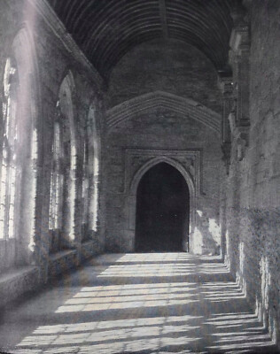 Schöne Studie des Kreuzgangs der Chichester Cathedral 1936 von A S D Smith