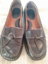 Women's Born 8 M W6571 E5 Leather Brown Loafer