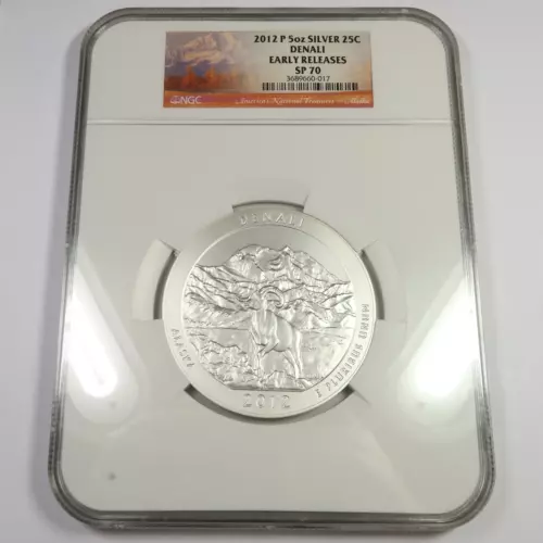 2012 NGC SP70 - 5 oz Silver Denali National Park ATB 25c US Quarter 47321V