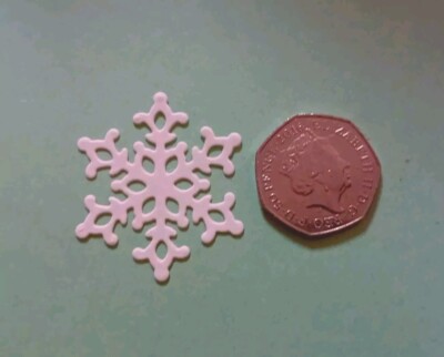100 schöne blasscreme SCHNEEFLOCKEN 4,2 cm 100 elfenbeinfarbene Schneeflocken Verzierungen