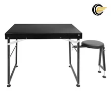 Heavy Duty Long Range Shooting Table Padded Seat Adjustable Legs Built-in Handle