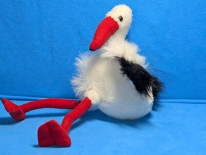 Cornlissen Plüsch-Storch, 21 Cm, Mit Aufhänger – Kuschelweich & Waschbar Bis 30°C