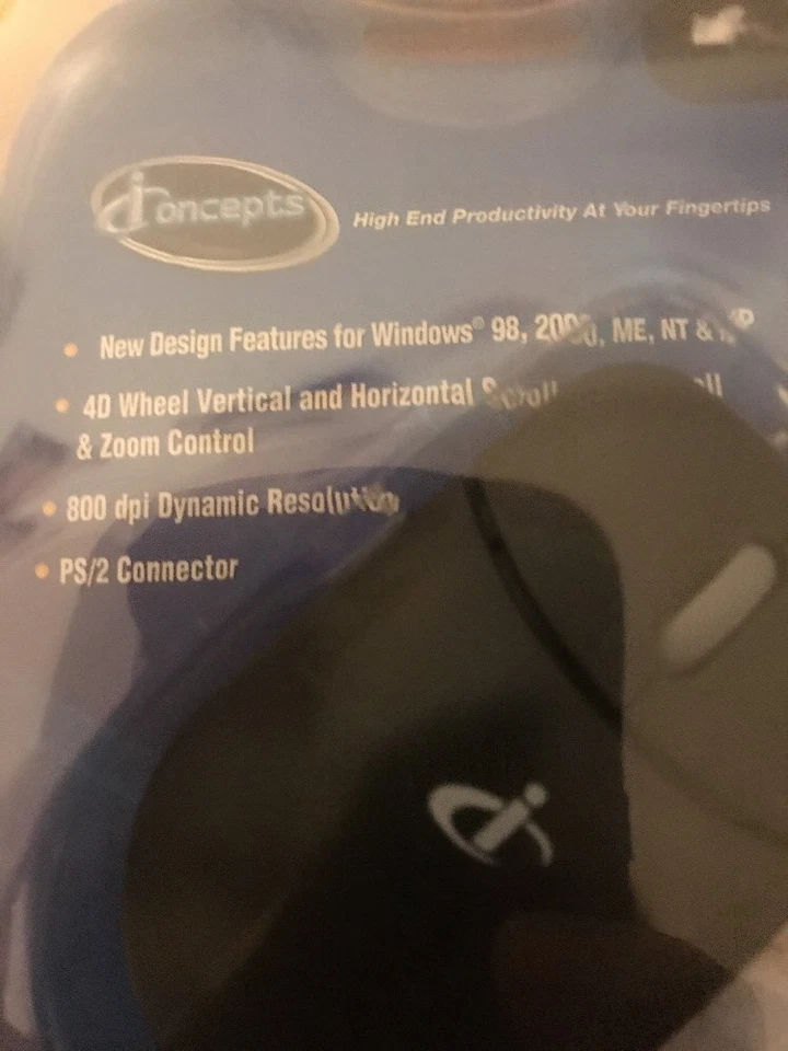 NEW I CONCEPTS MOBIL HORIZONTAL SCROLL E MOUSE 4D WHEEL VERTICAL PS/2 CONNECTOR - Image 3 of 4