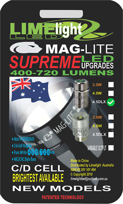 Kit Conversione Torcia 1080 Lumen MagLite LED Conversion Upgrade Bulb ...