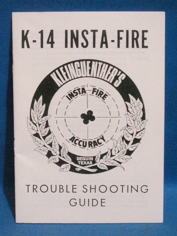 KLEINGUNTHERS K-14 INSTRUCTION MANUAL C243E