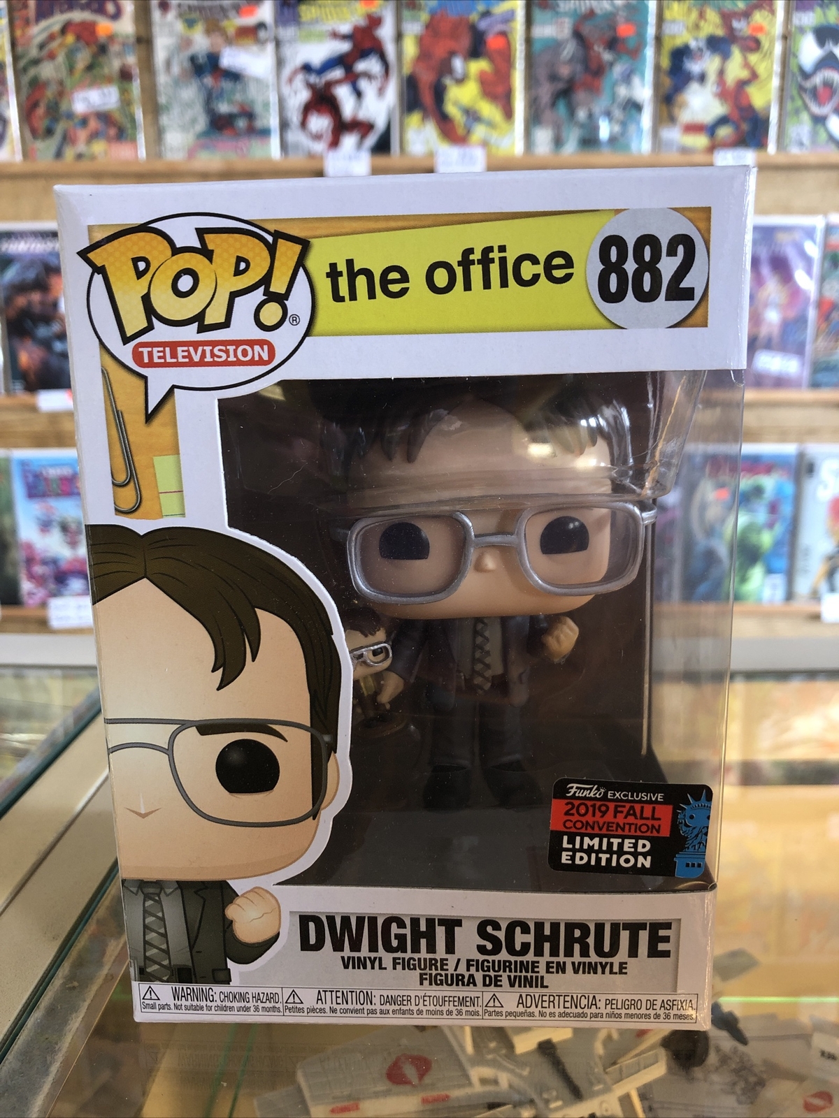 Funko Pop The Office Dwight Schrute W/Bobblehead #882 Nycc Exclusive