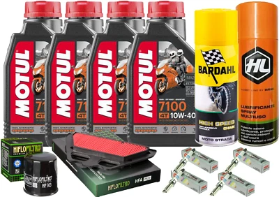 Set / Entretien Kawasaki Z 900 '17 Motul 7100 10W40 Filtre Huile Air Bougie - Photo 1/4