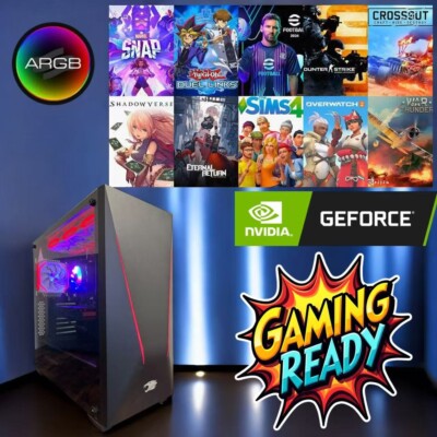 Custom PC ARGB Gaming Desktop Computer i7 32GB RAM 2TB SSD RTX 3050 Win11