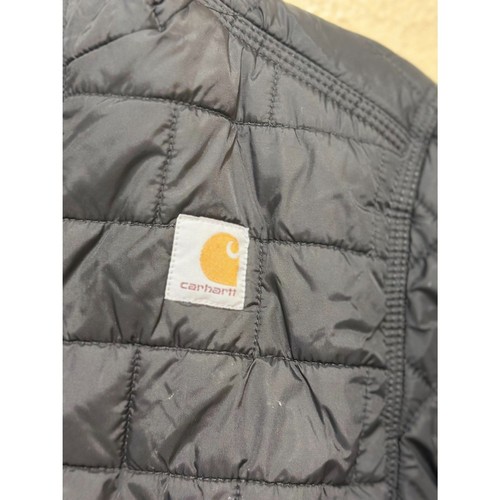 Carhartt Kids Hooded Puffer Jacket Size Small (7/8) Black Warm Winter Coat - Picture 5 of 5