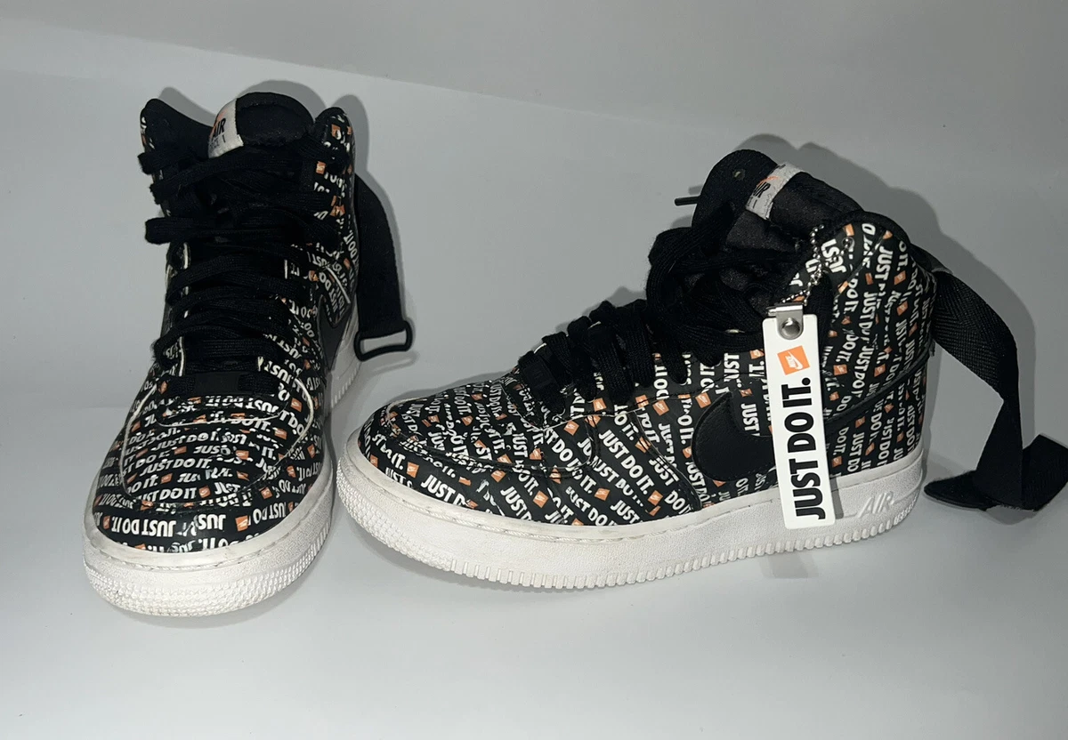 Nike air force 1 clearance high just do it black