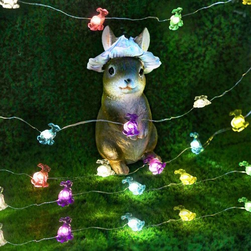 Spring String Lights, Spring Decor Fairy Lights Easter Ornaments Egg Bunny J7N6 - Picture 12 of 27