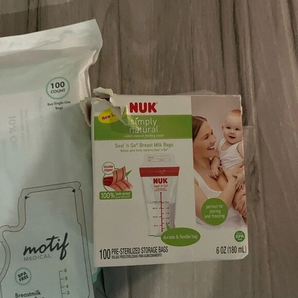 Bolsas de almacenamiento de leche materna MOTIF AND NUK Foto 3 de 3