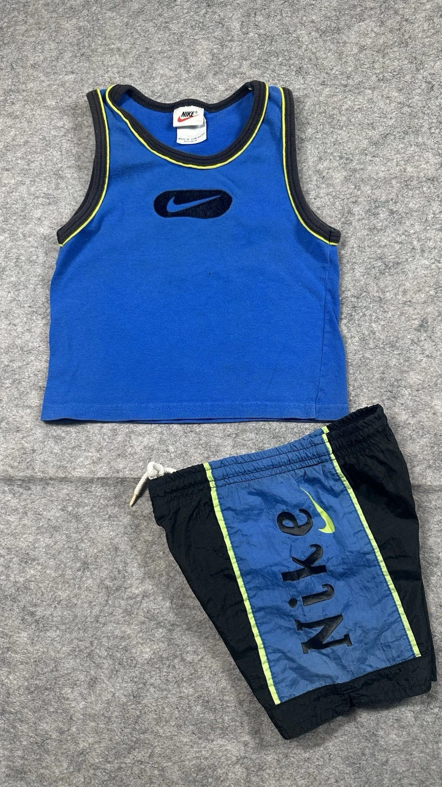 Vintage Nike Toddler 3T Tank Top and Shorts Set Blue And Black
Opens in a new window or tab