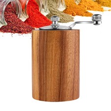 1pc Mannual Salt & Pepper Grinder Wooden Shaker Wooden Spice Mill Multi Kitchen