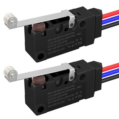 Joinfworld Waterproof Micro Limit Switch with Long Straight Hinge Lever SPDT 3 P