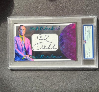 Bob Odenkirk Signed Cut Custom 3x5 Card PSA Slab Better Call Saul Goodman AUTO