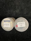 2 Rolls (1 each 1987 & 1987D Kennedy Half Dollars 40 Total BU Coins