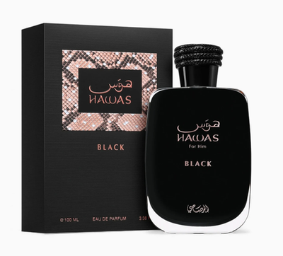 #ad Hawas Black by Rasasi 3.38 oz EDP for Men Long Lasting Cologne FAST SHIP $25.99