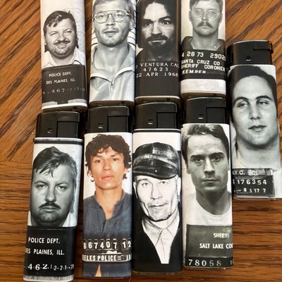 Ted Bundy Rare True Crime Serial Killer Newspaper Dahmer Gacy Lighter Set Bic