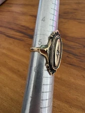 Vintage Avon 1976 Kensington Ring Gold-tone Victorian Revival Signed