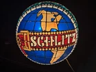 Vintage 1970s Schlitz Beer Stained Glass Looking Hanging Globe Dome Light