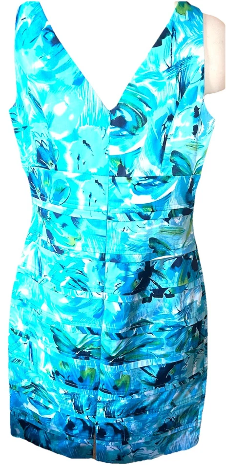 Vestido Vaina American Living Mujer 10 Niveles Floral Elastizado Sol Vestido Costero Nuevo Foto 3 de 4