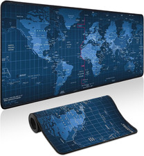 Mouse Pad Gaming - Desk Mat for Keyboard and Mouse - World Map Large Mouse Pads
