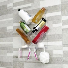 ShowerGem Adhesive Rustproof Shower Caddy, No Drill, Easy Clean Shelves
