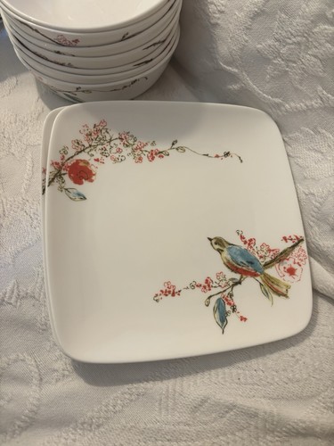 Beautiful 20 Piece Lenox Simply Fine- Chirp Collection Discontinued Bowls Plates - Picture 10 of 20