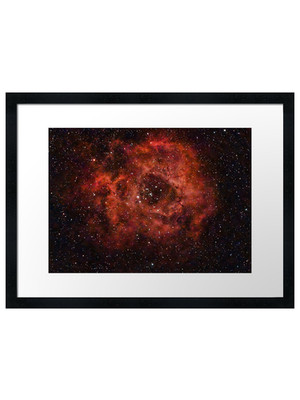 Rosettennebel gerahmtes Wandbild Poster Druck Bild