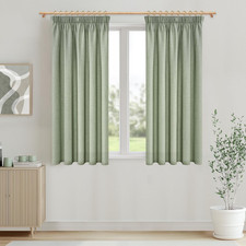 Tende Corte Lino per Interni Con Fettuccia Finestre Camera Da Letto Moderna 2 Pe