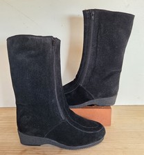 Draper Of Glastonbury Womens Richard Black Sheepskin Boots UK 5.5  Used 