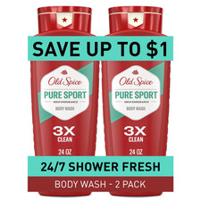 High Endurance Body Wash for Men, Pure Sport Scent, 24 FL OZ (709 Ml) Twin Pack 0.76 per gallon