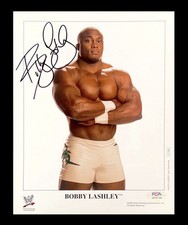 WWE BOBBY LASHLEY P-1065 SIGNED 8X10 ORIGINAL PROMO PHOTO WITH PSA COA FROM 2005