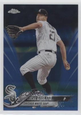 2018 Topps Chrome Blue Refractor 123/150 Lucas Giolito #63 ry0