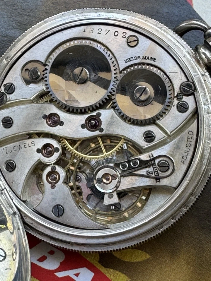 Antique Pocket Watch Swiss 15 Jewels Dennison Case - Image 3 of 4