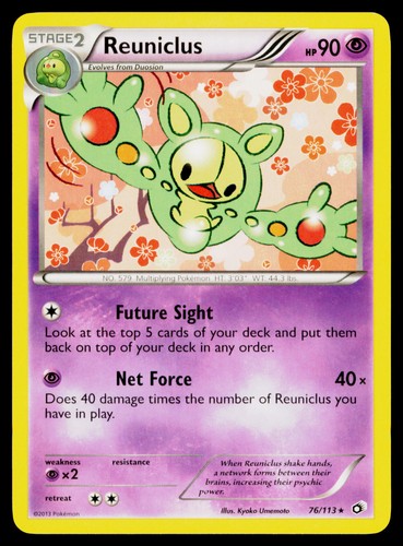 Reuniclus Normal #76/113 Rare Pokemon Legendary Treasures LP