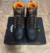 Hytest Kane Waterproof Insulated Composite Toe 6" Brown Work Boot K13571 sz 13 W