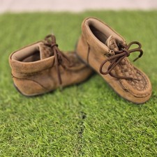 Twister M F Western Toddler Brown Woven Moccasin Ankle Boots
